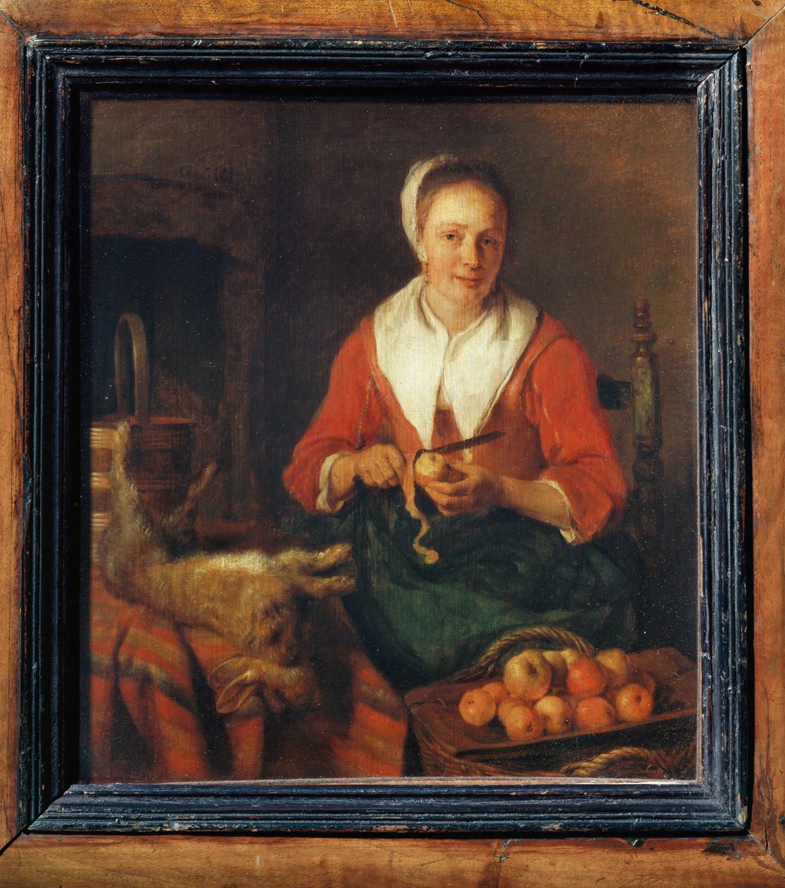 La peleuse de pommes - De appelpeper ... door Gabriel (attr. to) Metsu