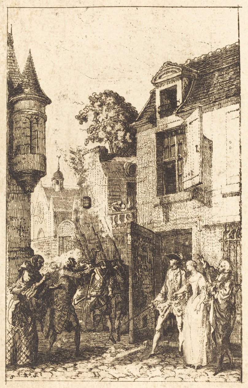 Men denkt nooit aan alles door Gabriel Jacques de Saint Aubin