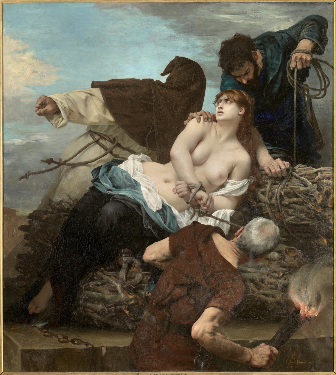 Scène van de Inquisitie in Spanje door Gabriel Joseph Marie Augustin Ferrier