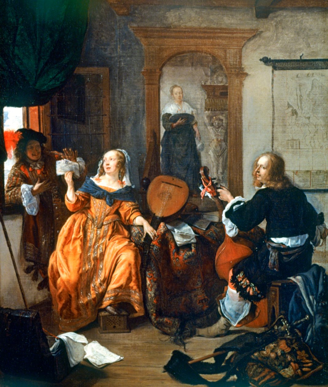 Een muzikaal gezelschap, 1659 door Gabriel Metsu