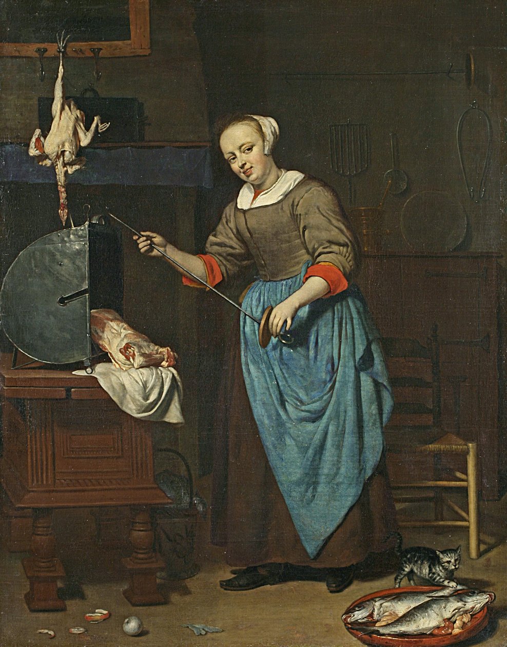 De keukenmeid door Gabriel Metsu