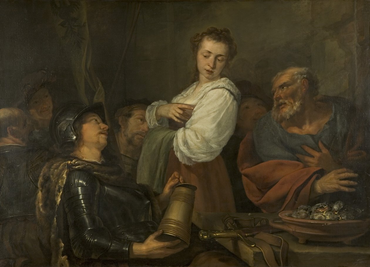 De verloochening van St. Petrus door Gabriel Metsu