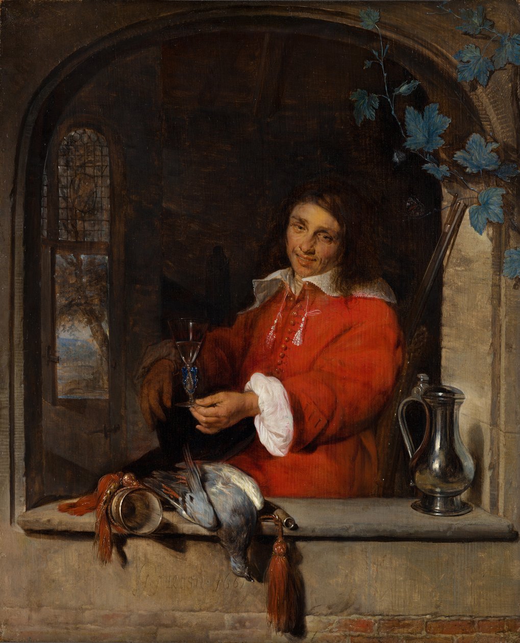 De jager door Gabriel Metsu
