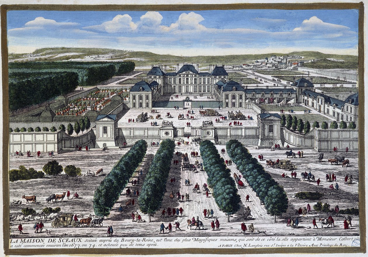 Kasteel van Sceaux (tuinen van Le ours), door Perelle door Gabriel Perelle