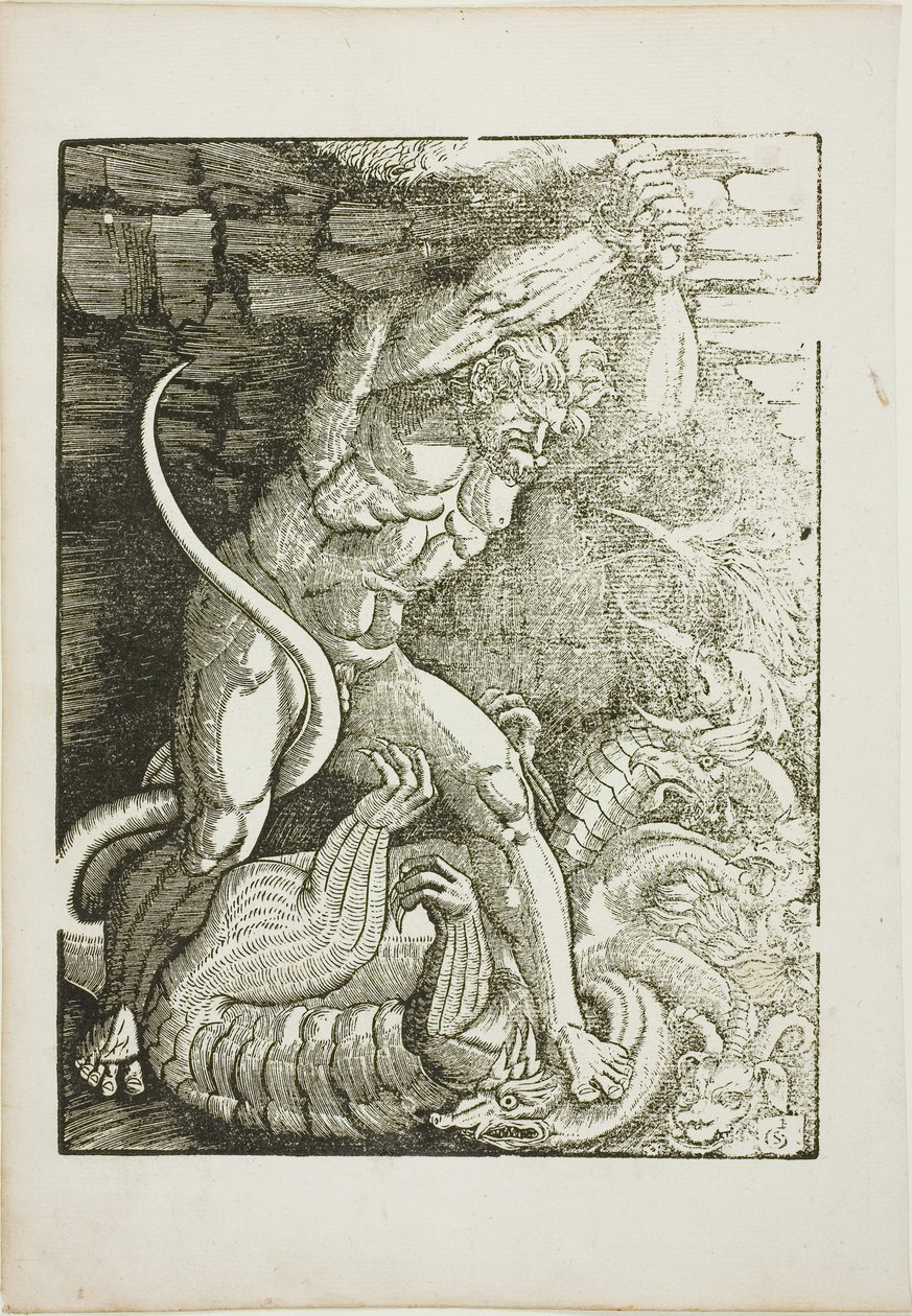 Hercules doodt de Lerneaanse Hydra, uit Scènes uit het leven van Hercules door Gabriel Salmon