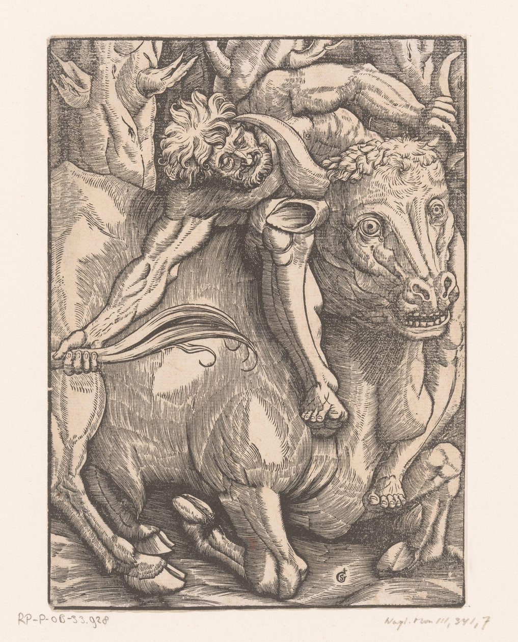 Hercules worstelt met Acheloüs door Gabriel Salmon