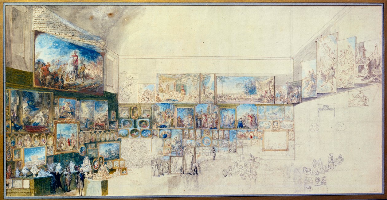 De Salon van 1767 door Gabriel de Saint Aubin