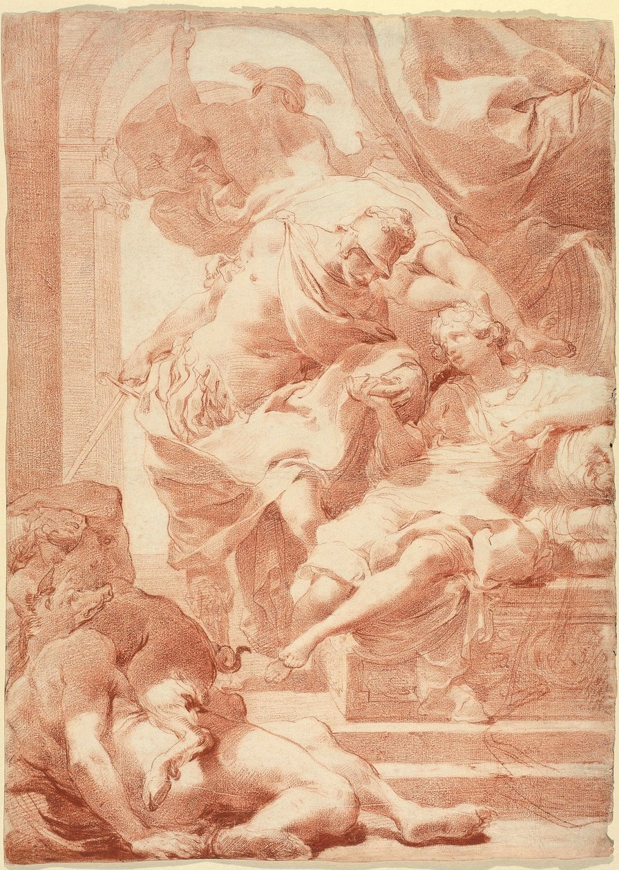 Odysseus voor Circe, Mercurius achter door Gaetano Gandolfi