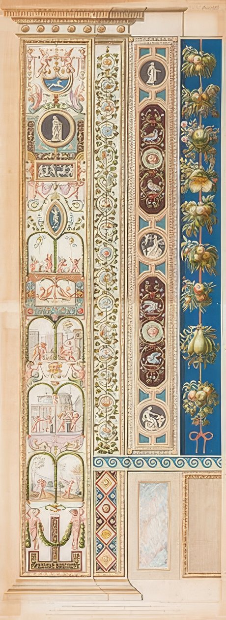Pilaster Loggia VIII (Versiering met kindergroepen) door Gaetano Savorelli