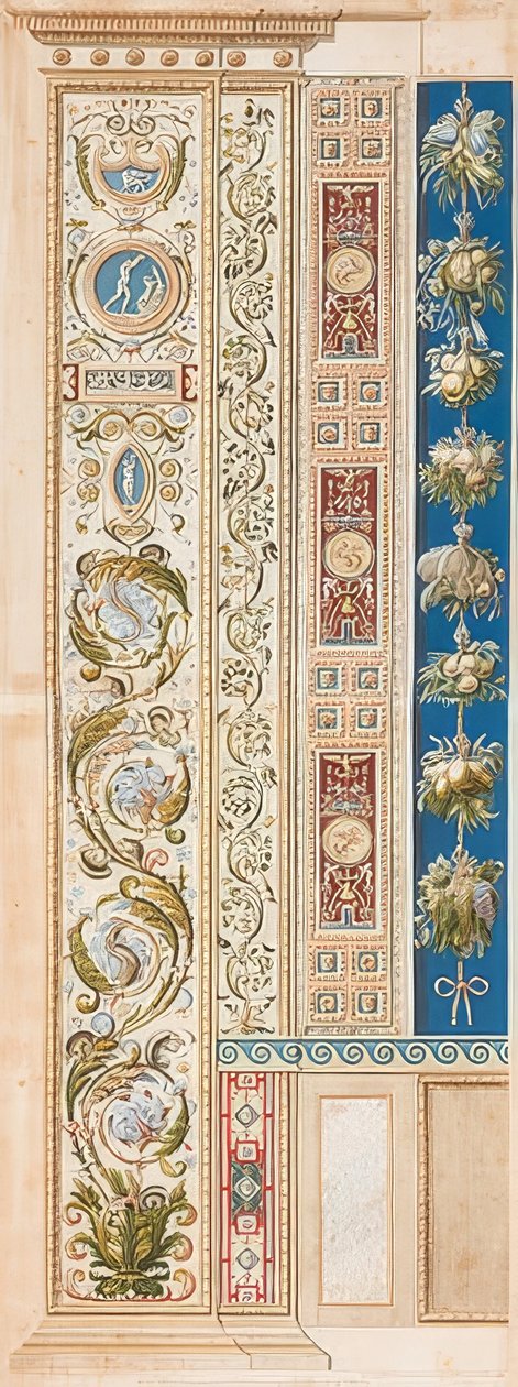 Pilaster Loggia V (Versiering met de mooie ranken) door Gaetano Savorelli