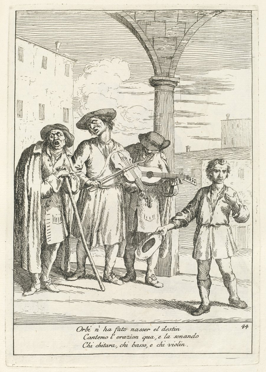 Straatartiest door Gaetano Zompini