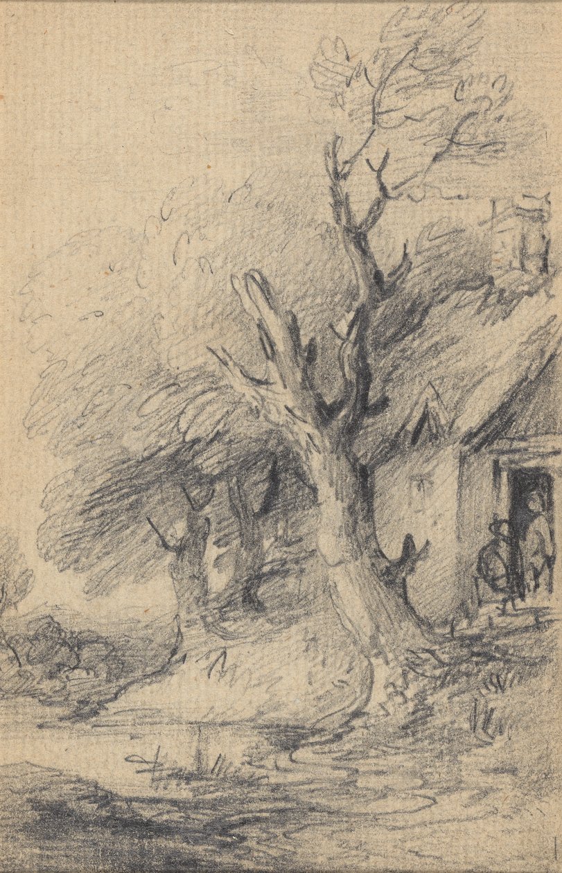 Cottage en bomen door Gainsborough Dupont