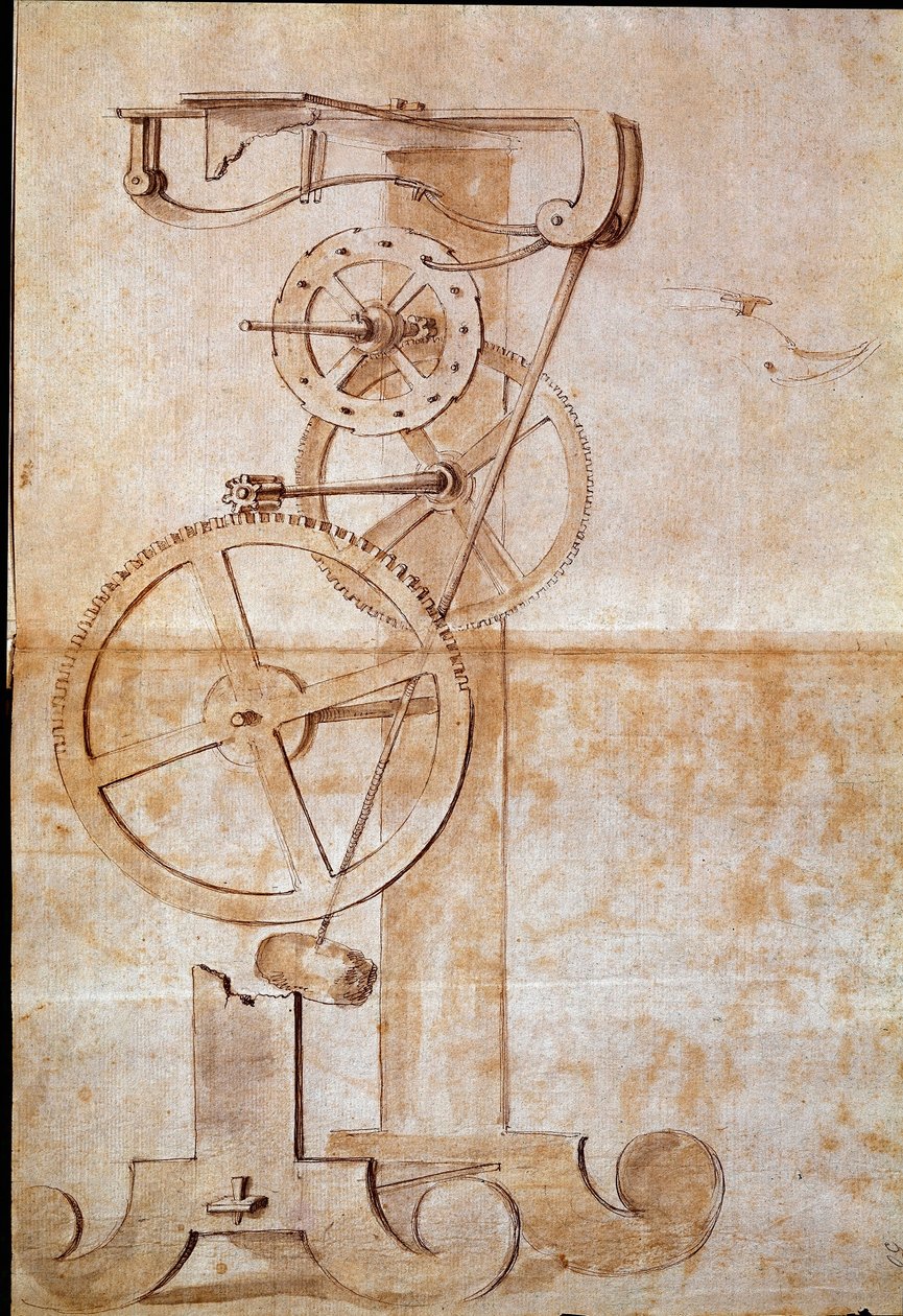 Klok met een weegpendel bestudeerd door de Italiaanse astronoom en natuurkundige Galileo Galilei in 1638 om tijd te meten door Galileo Galilei