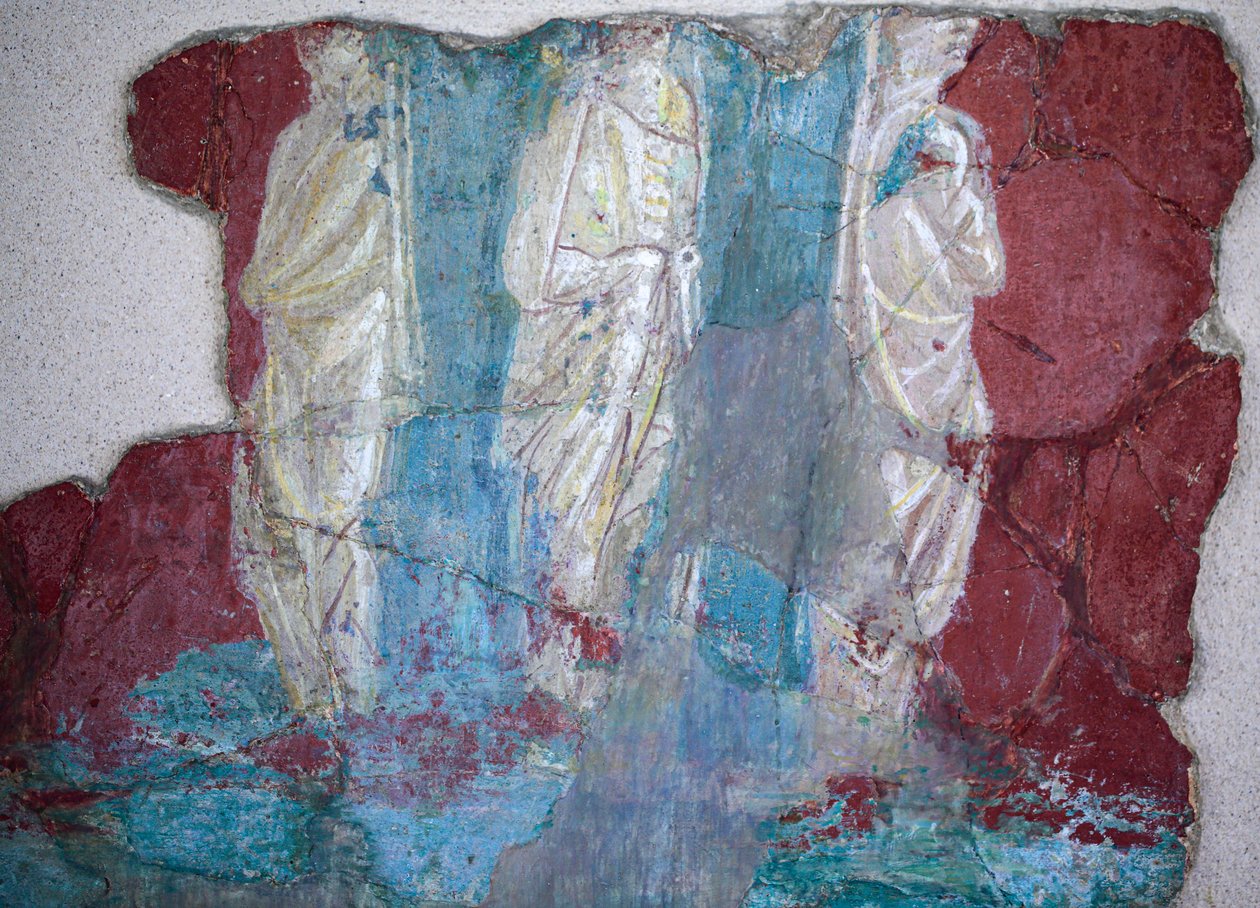 Romeinse muurschildering door Gallo-Roman