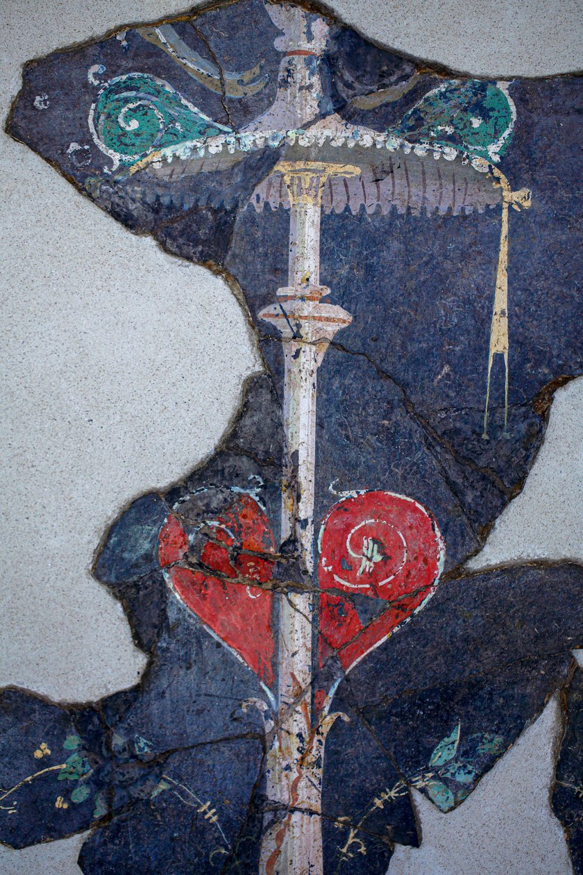 Romeinse muurschildering door Gallo-Roman