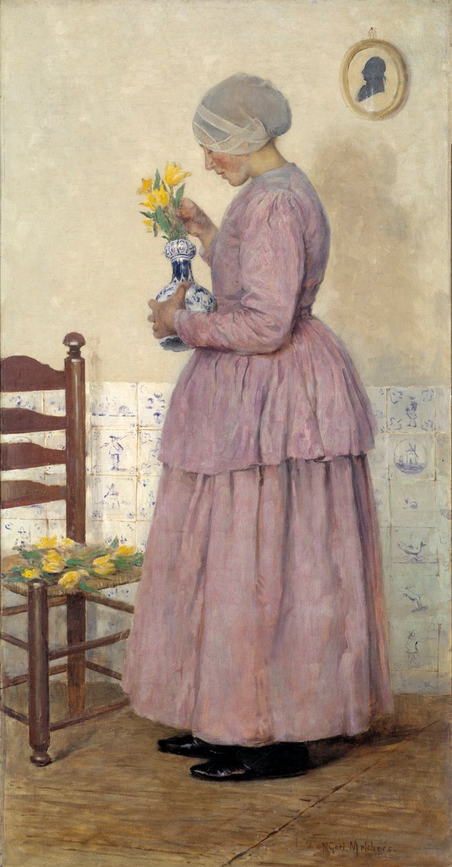 Tulpen schikken door Gari Melchers