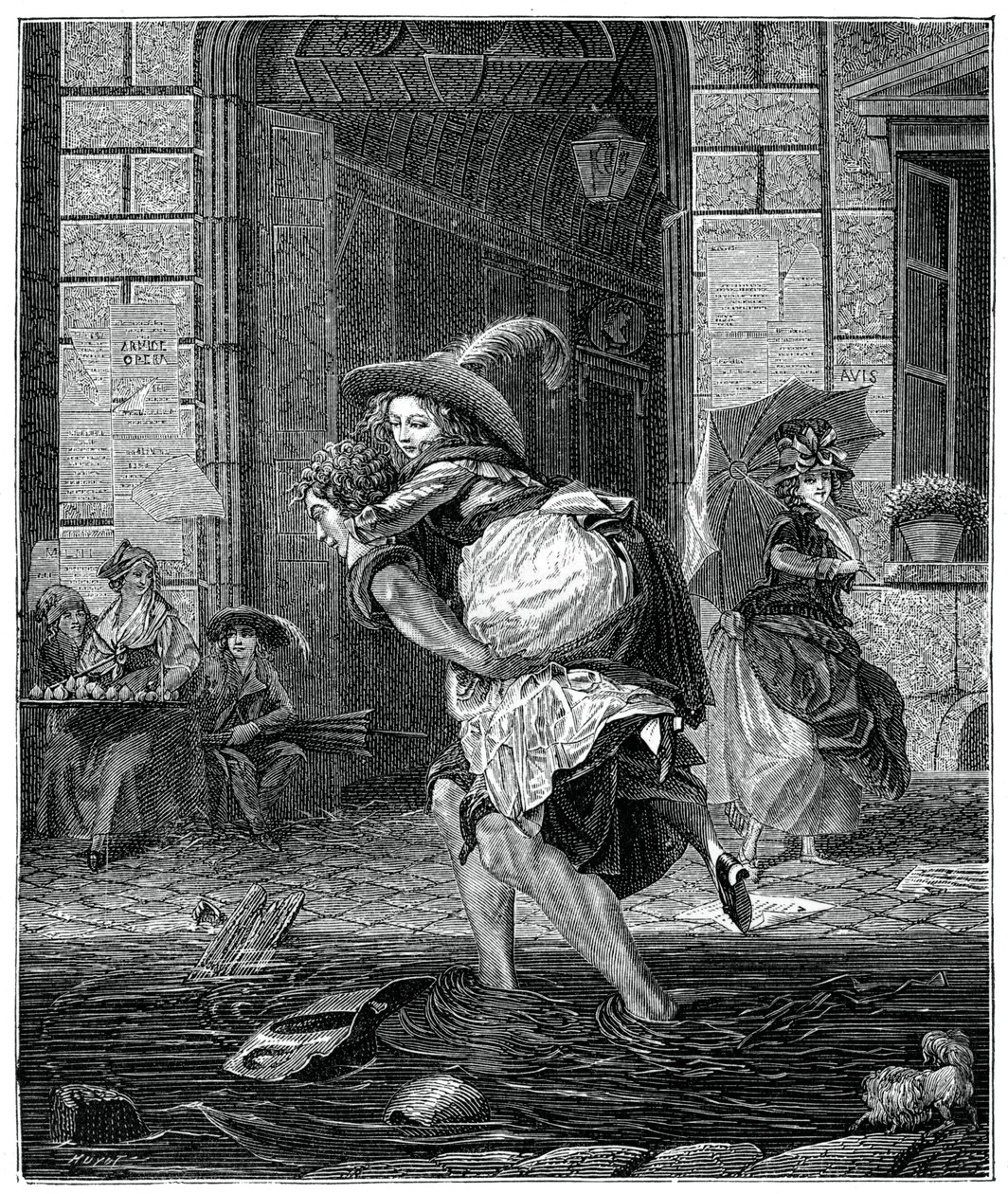 Passage door de storm, 1885 door Garnier