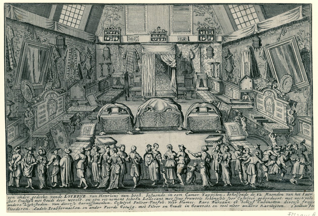 De loterij van Henricus van Soest in Antwerpen door Gaspar Bouttats