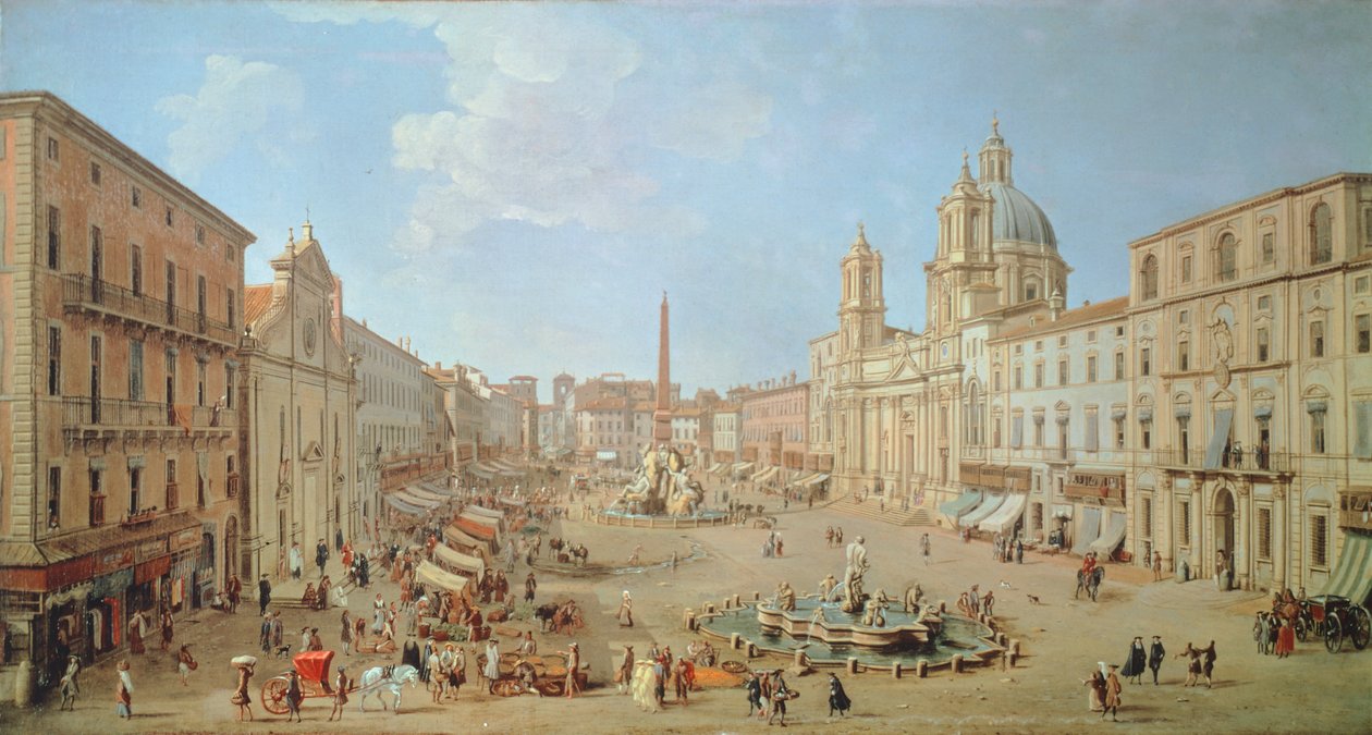 Rome, Piazza Navona door Gaspar van Wittel