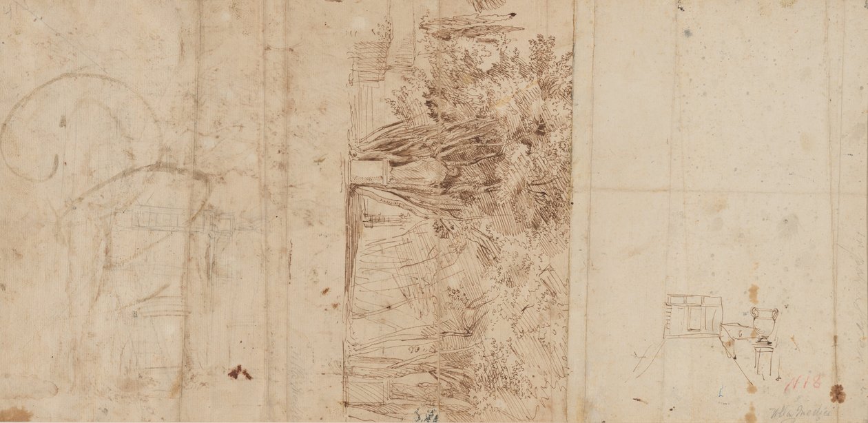 De Tuinen van de Villa Medici door Gaspar van Wittel