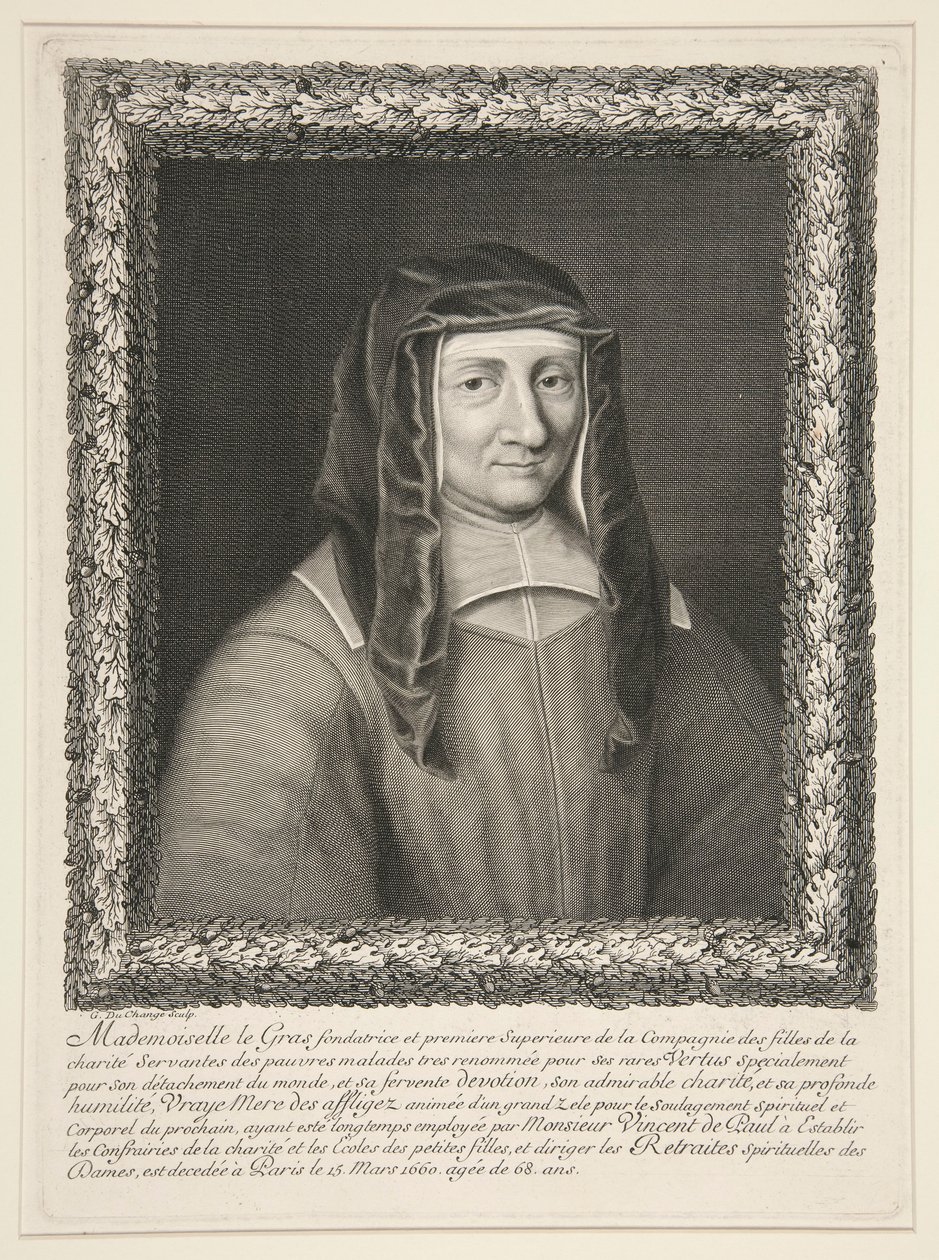 Mme. Louise LeGras, geboren de Marillac door Gaspard Duchange