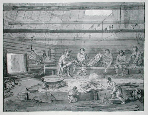 Kostuums van de inwoners van de Baie de Castries aan de oostkust van Tartary door Gaspard Duche de Vancy