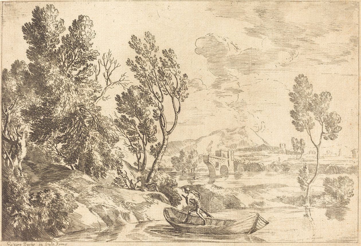 Romeins landschap door Gaspard Dughet