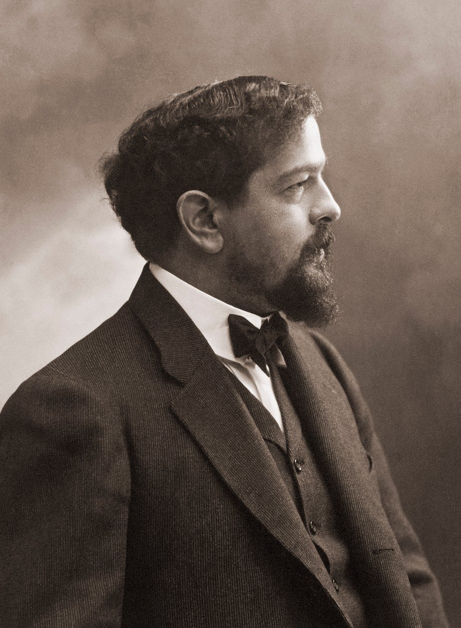 Franse componist (1862-1918) Claude Debussy - Portret van de Franse componist Claude Debussy (1862-1918) 1908 - foto Nadar door Gaspard Felix Tournachon Nadar