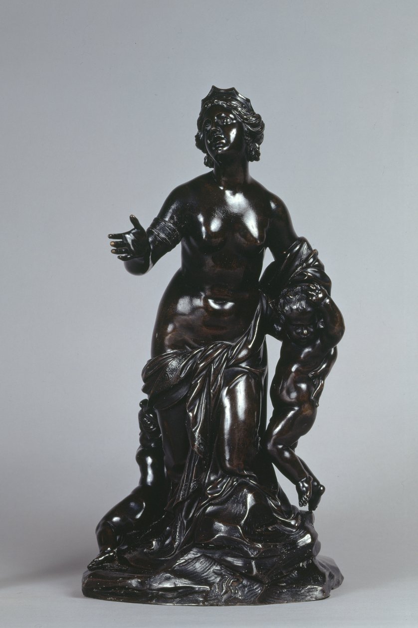 Latona en haar kinderen, Apollo en Diana, ca. 1671 (brons met gelakte patina) door Gaspard Marsy