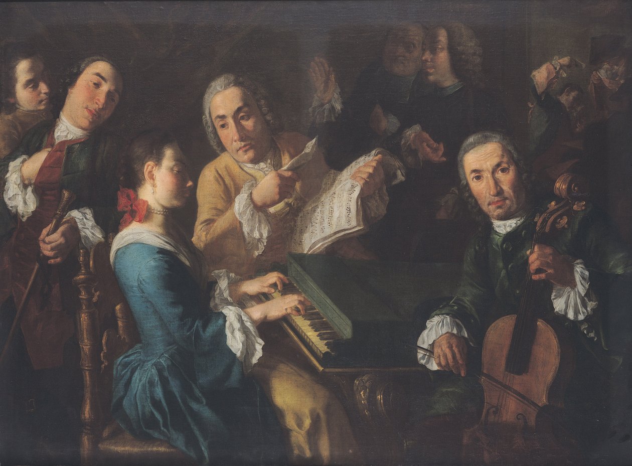 Het Concert, c.1755 door Gaspare Traversi