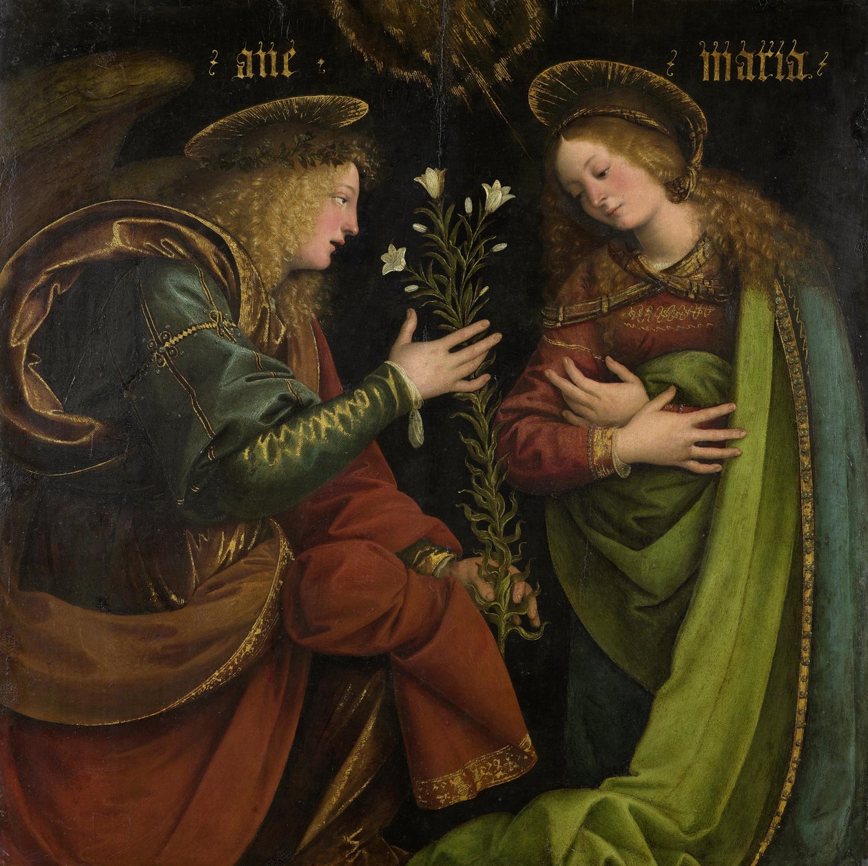 De annunciatie aan Maria door Gaudenzio Ferrari