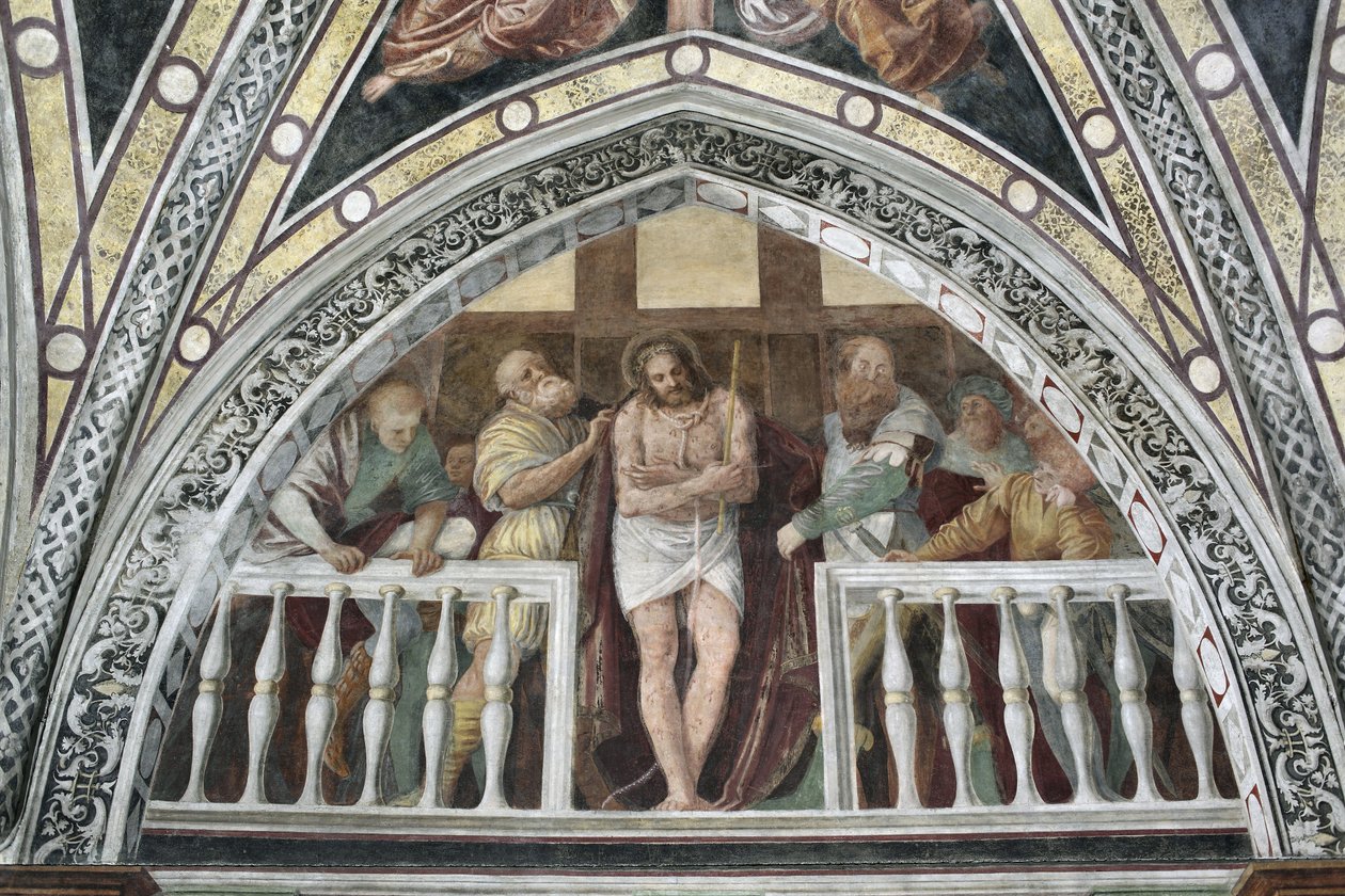 Ecce Homo Fresco door Gaudenzio Ferrari (ca. 1475-1546) 1542 Milaan, Basilica di Santa Maria delle Grazie Italië door Gaudenzio Ferrari