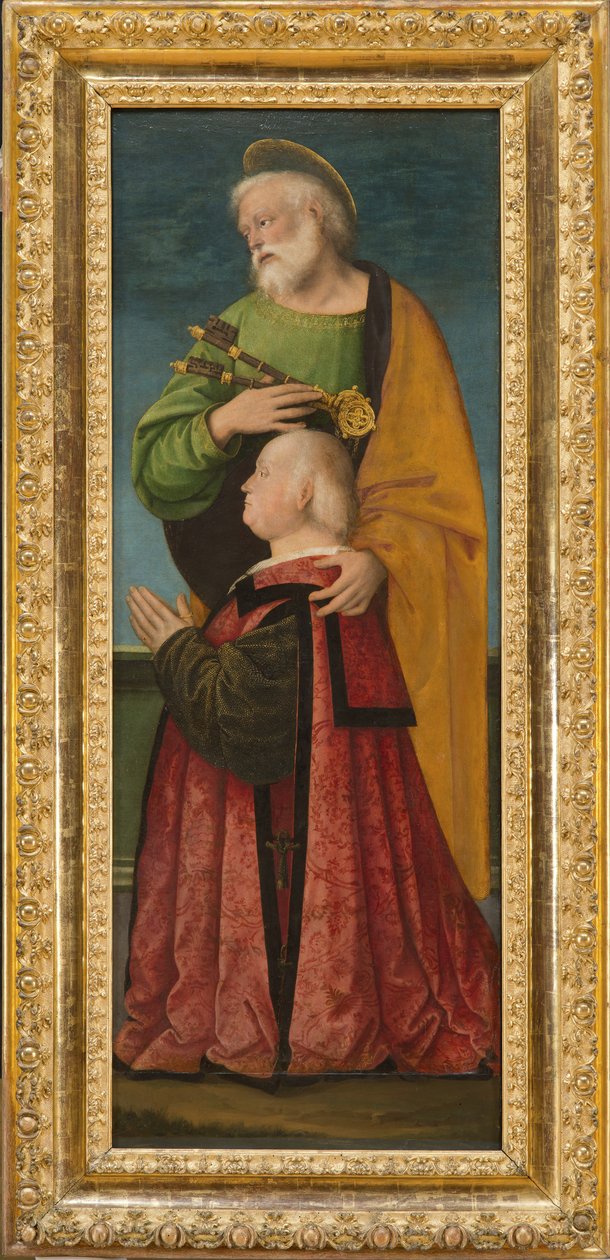 Sint Petrus en een schenker door Gaudenzio Ferrari