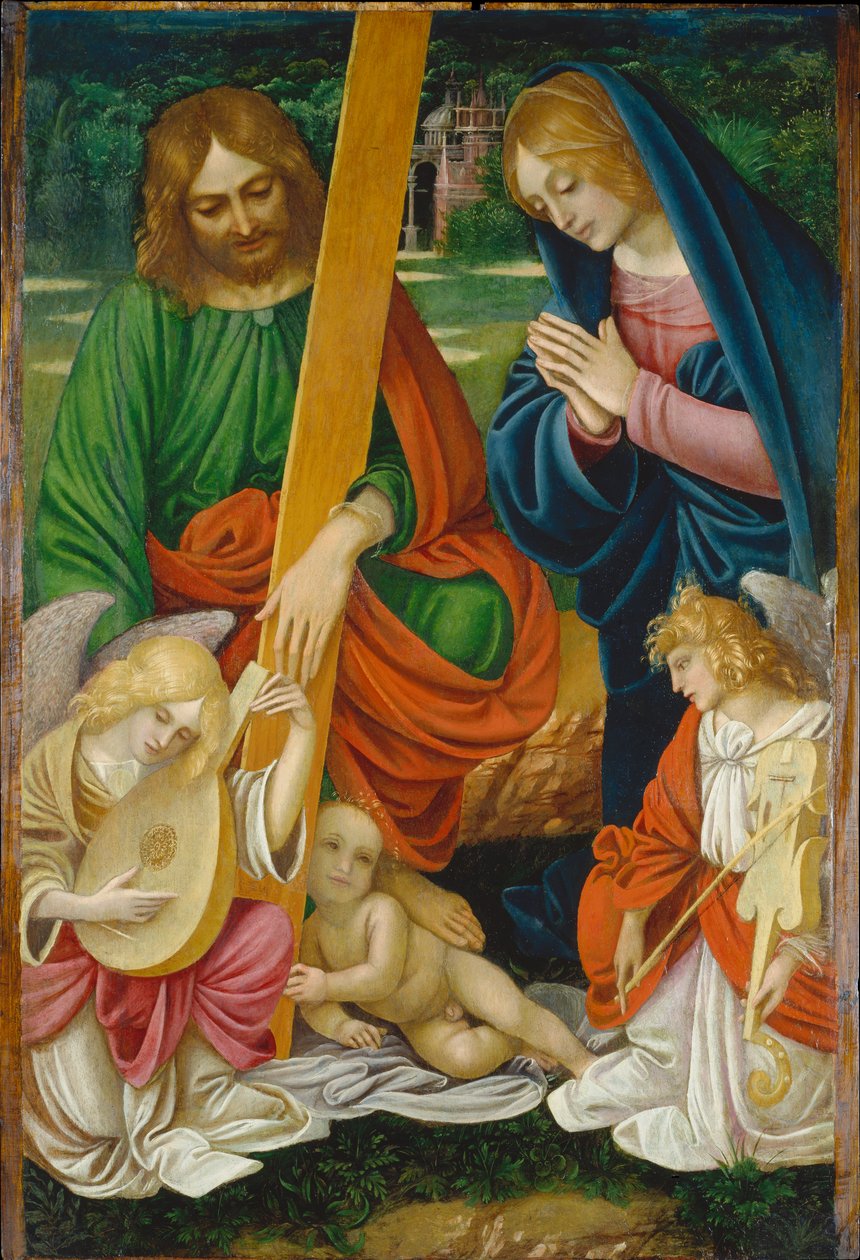 De aanbidding van het Christuskind door Gaudenzio Ferrari