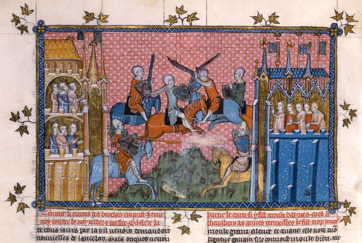 Scène uit de Romance van Lancelot van het Meer door Gautier
