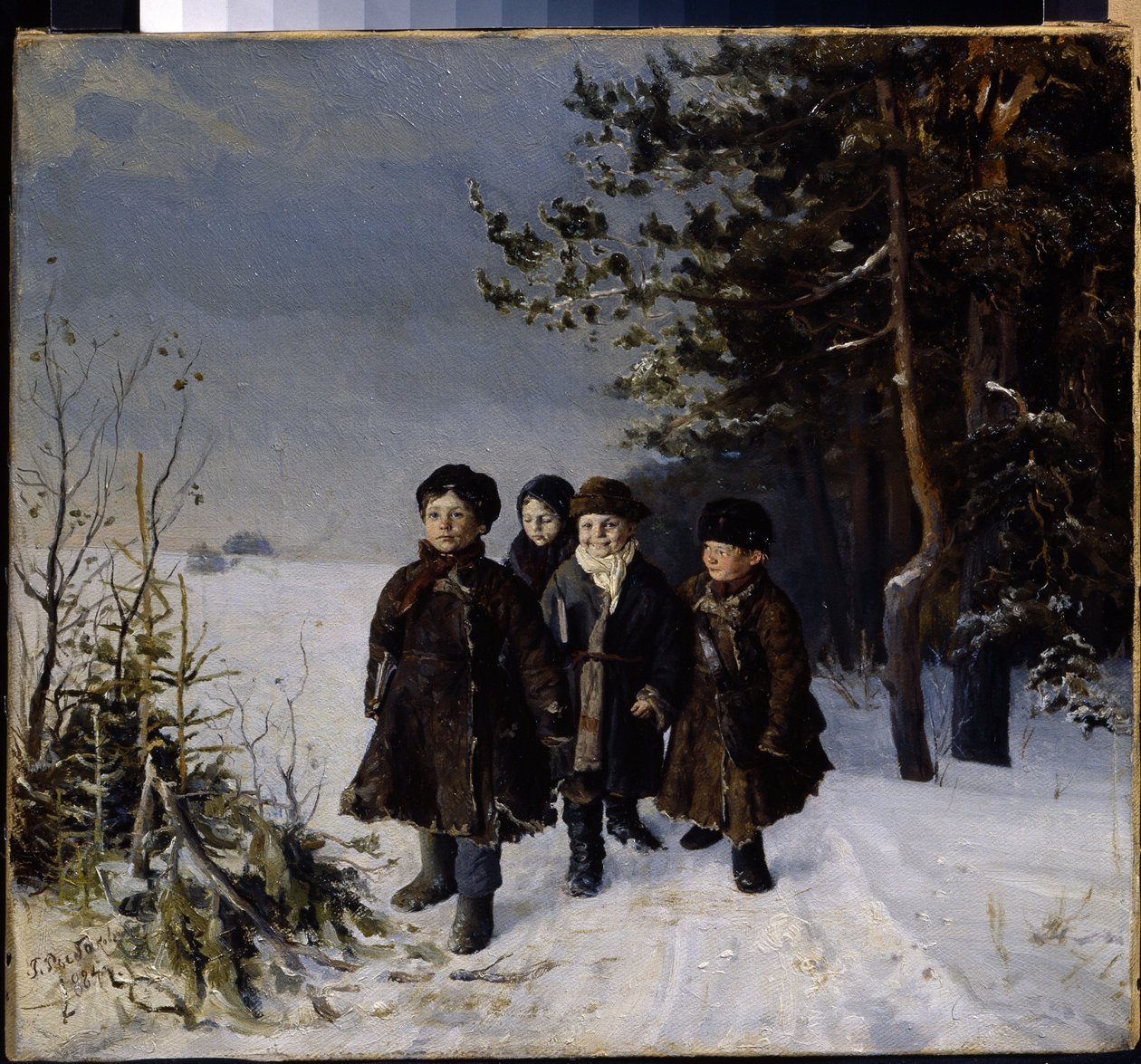 Terug van School door Gavriil Fyodorovich Rybakov