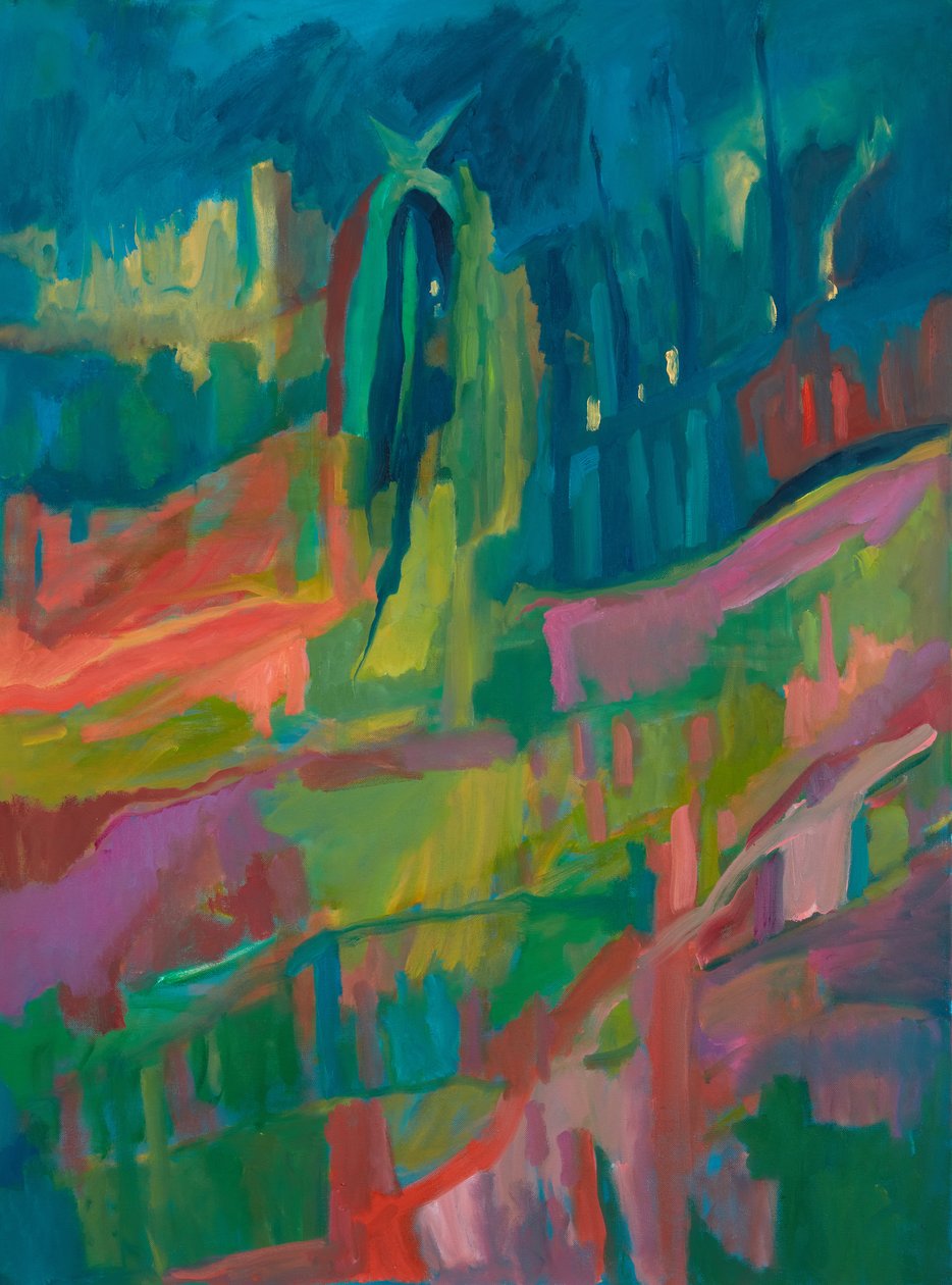 Zuid-Frankrijk, kapel, 2024 (olieverf op doek) door Genevieve French