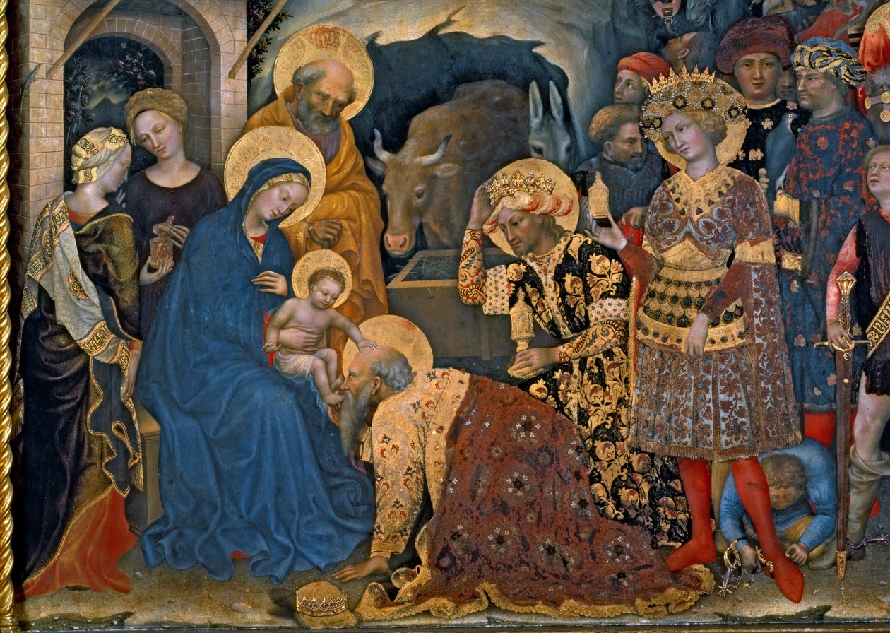 De Aanbidding der Wijzen (detail) door Gentile da Fabriano