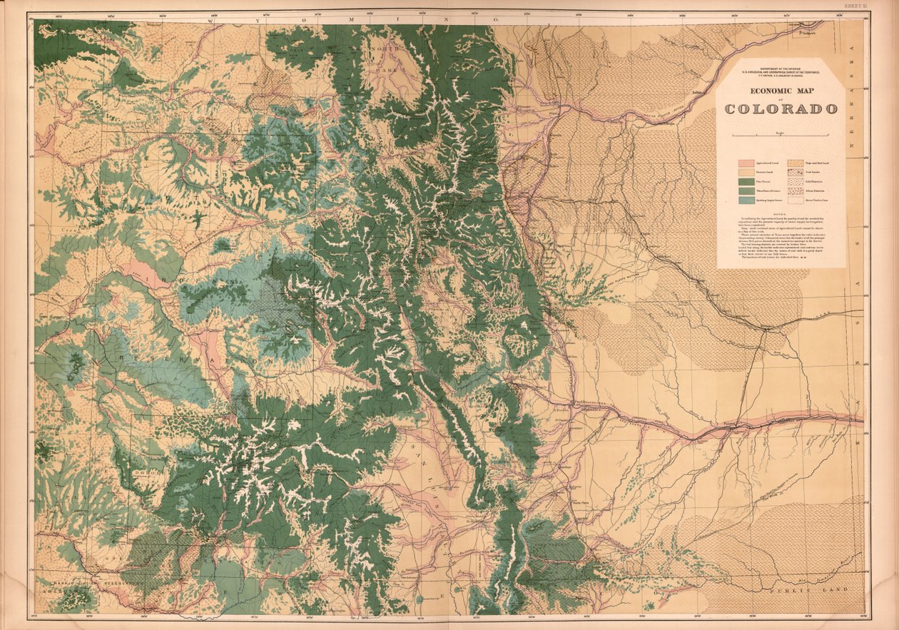 Geologische en geografische atlas van Colorado en aangrenzende gebieden door Geological And Geographical Survey Of The Territories