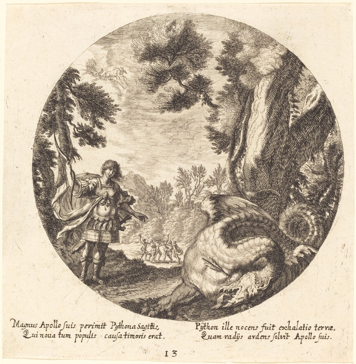 Apollo doodt de Python door Georg Andreas Wolfgang the Elder