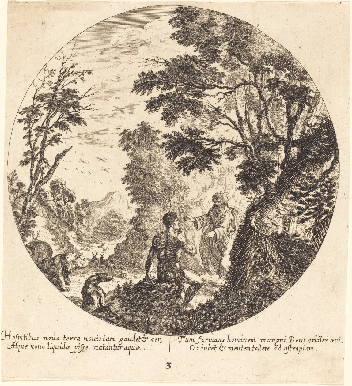 God Schept de Mens door Georg Andreas Wolfgang the Elder