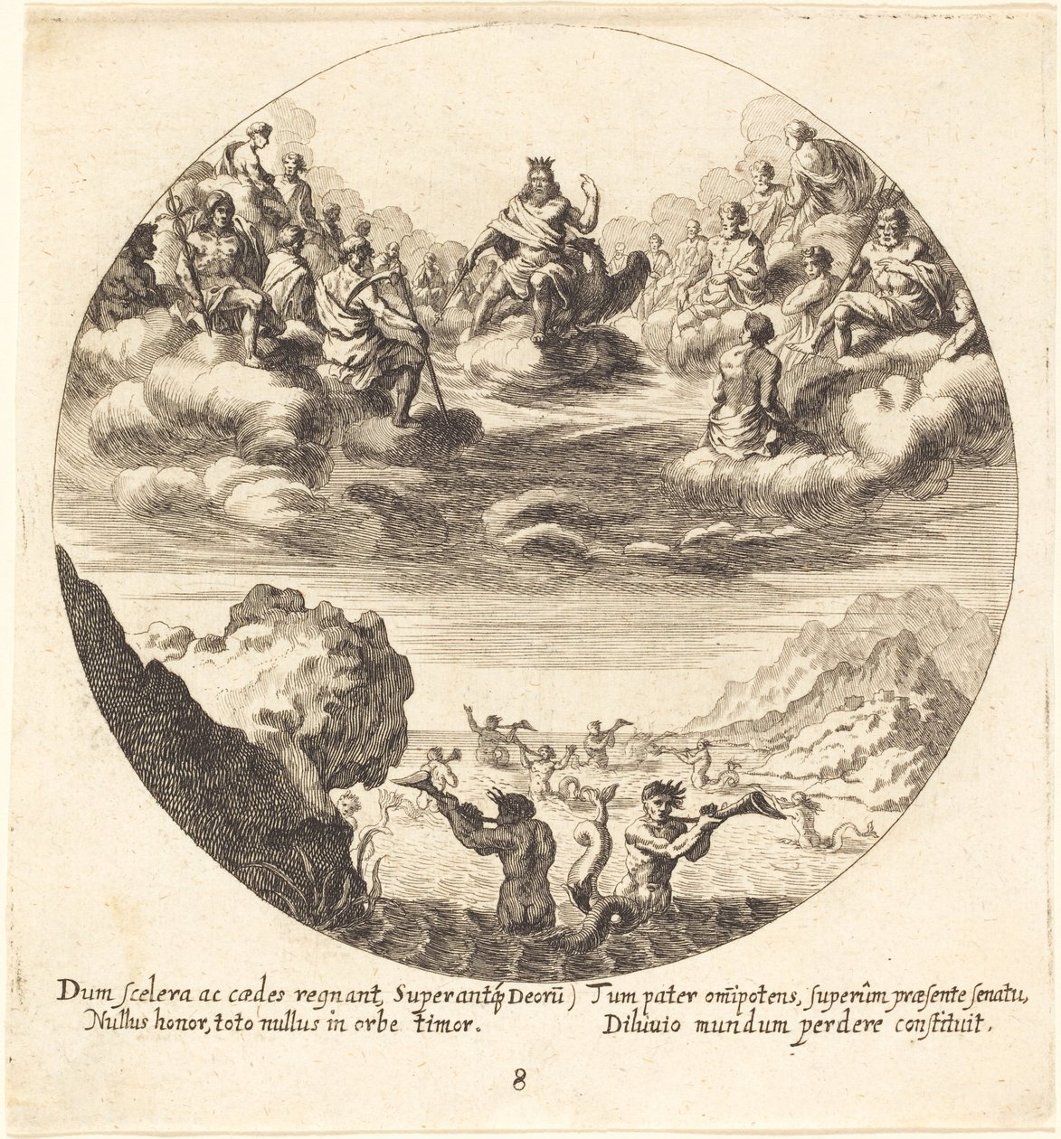 Jupiter en de goden door Georg Andreas Wolfgang the Elder