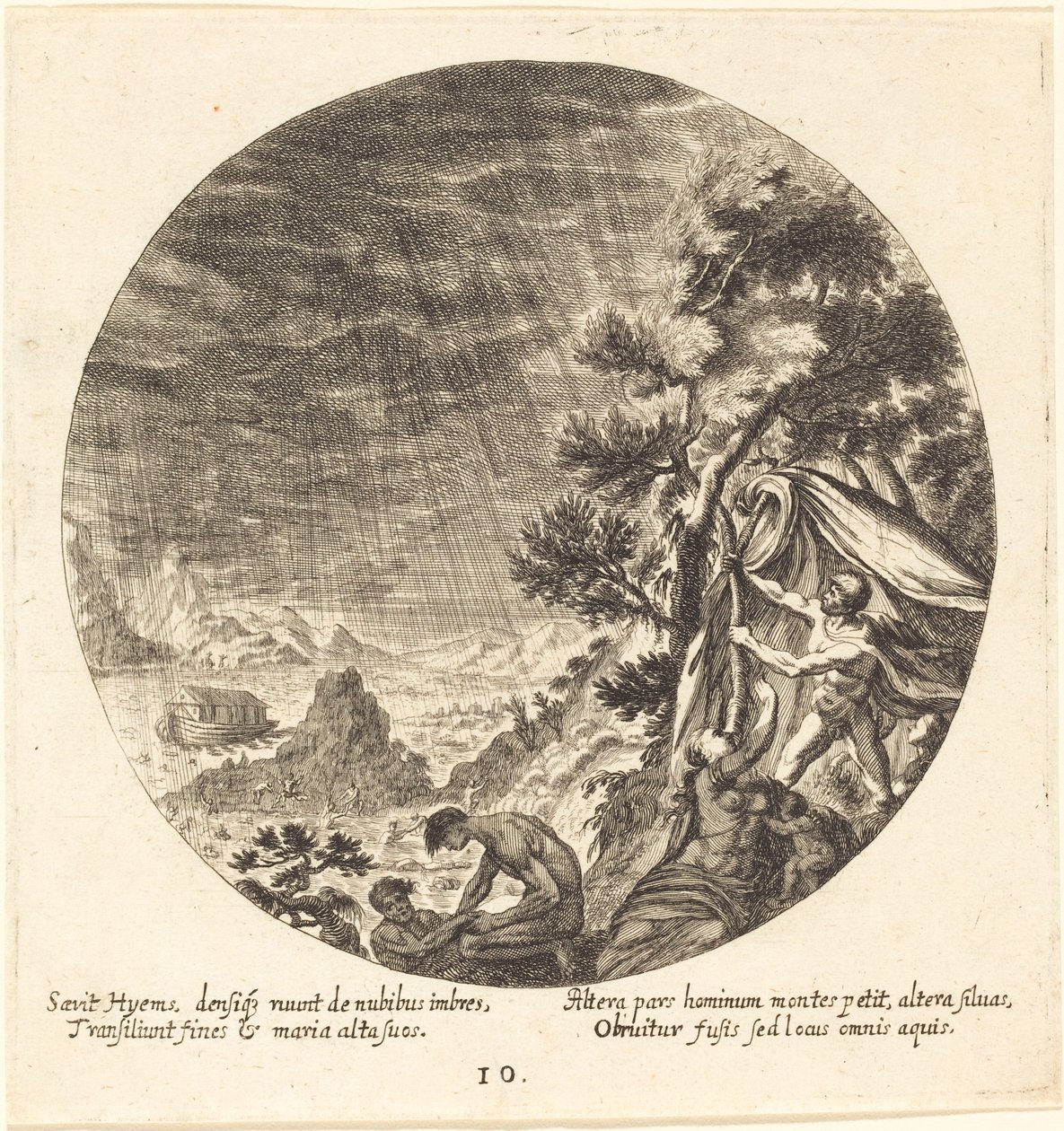 De zondvloed door Georg Andreas Wolfgang the Elder