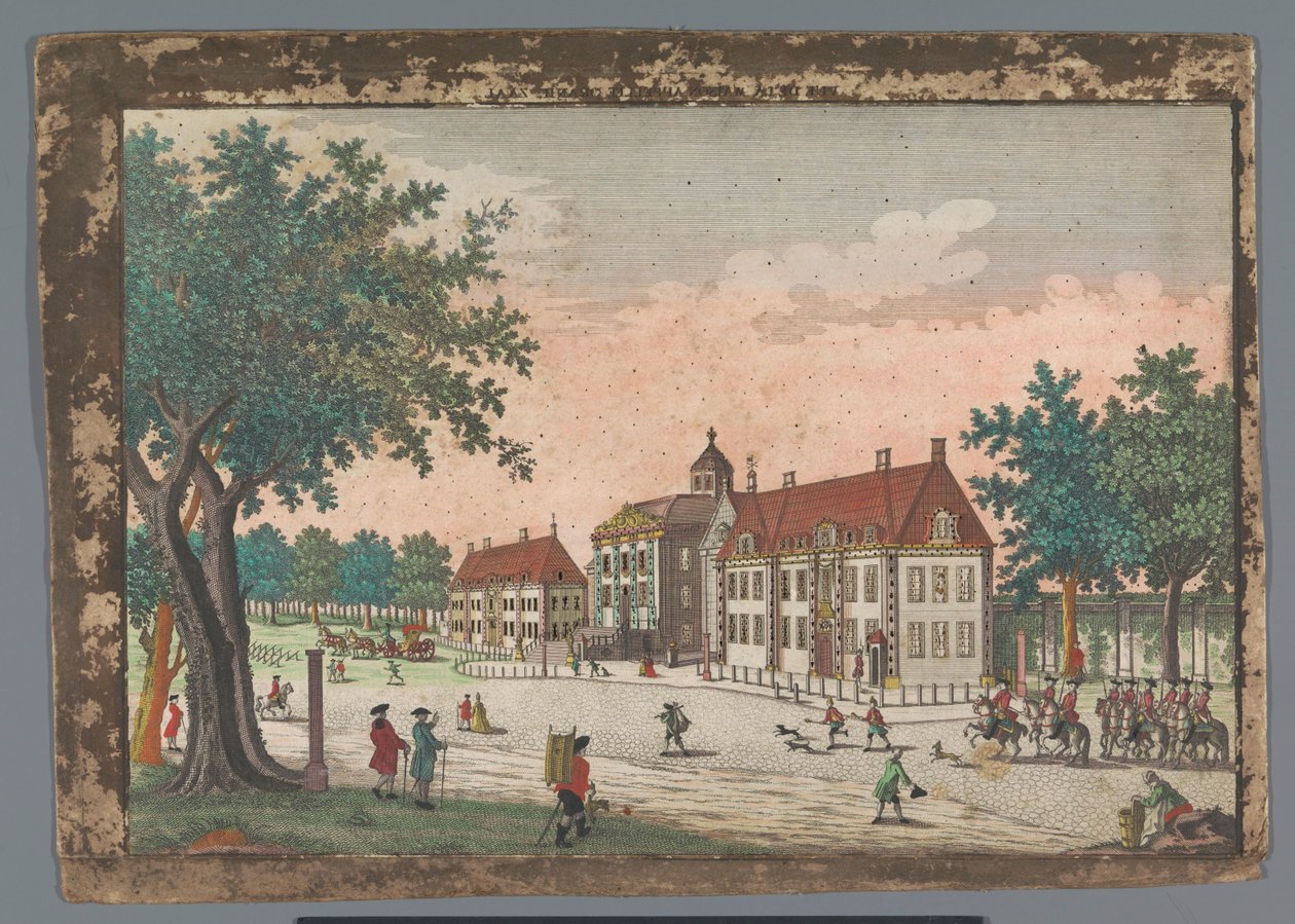 Gezicht op het Paleis Huis ten Bosch te Den Haag door Georg Balthasar Probst