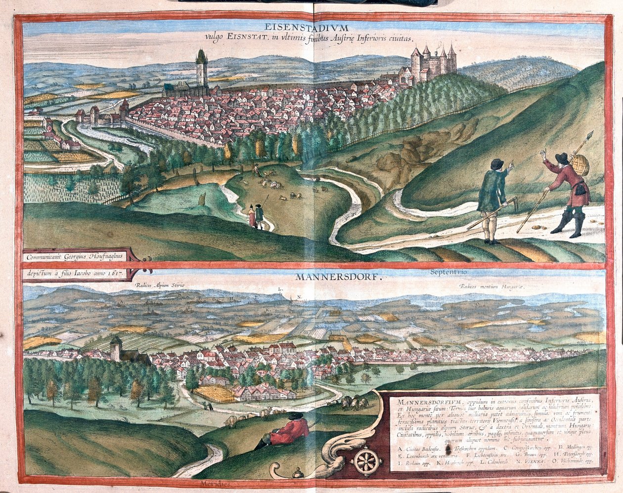 Eisenstadtt, Duitsland - Mannersdorf, Oostenrijk - in 