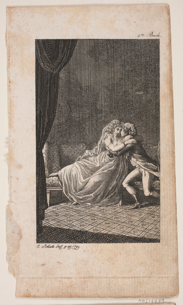 Illustratie met verliefd paar door Georg Christian Schule