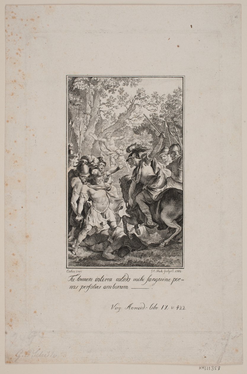 Illustratie voor Virgils Aeneis door Georg Christian Schule