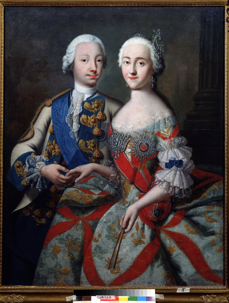 Portret van groothertog Piotr Feodorovich (later Peter III van Rusland) door Georg Christoph Grooth