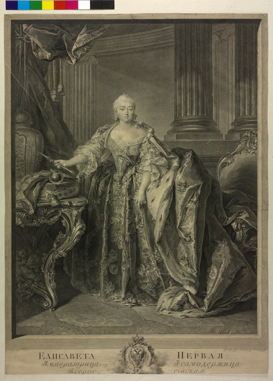 Keizerin van Rusland Elisabeth Petrowna door Georg Friedrich Schmidt