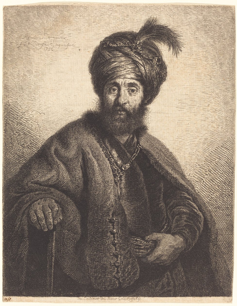 De Pers door Georg Friedrich Schmidt after Rembrandt van Rijn